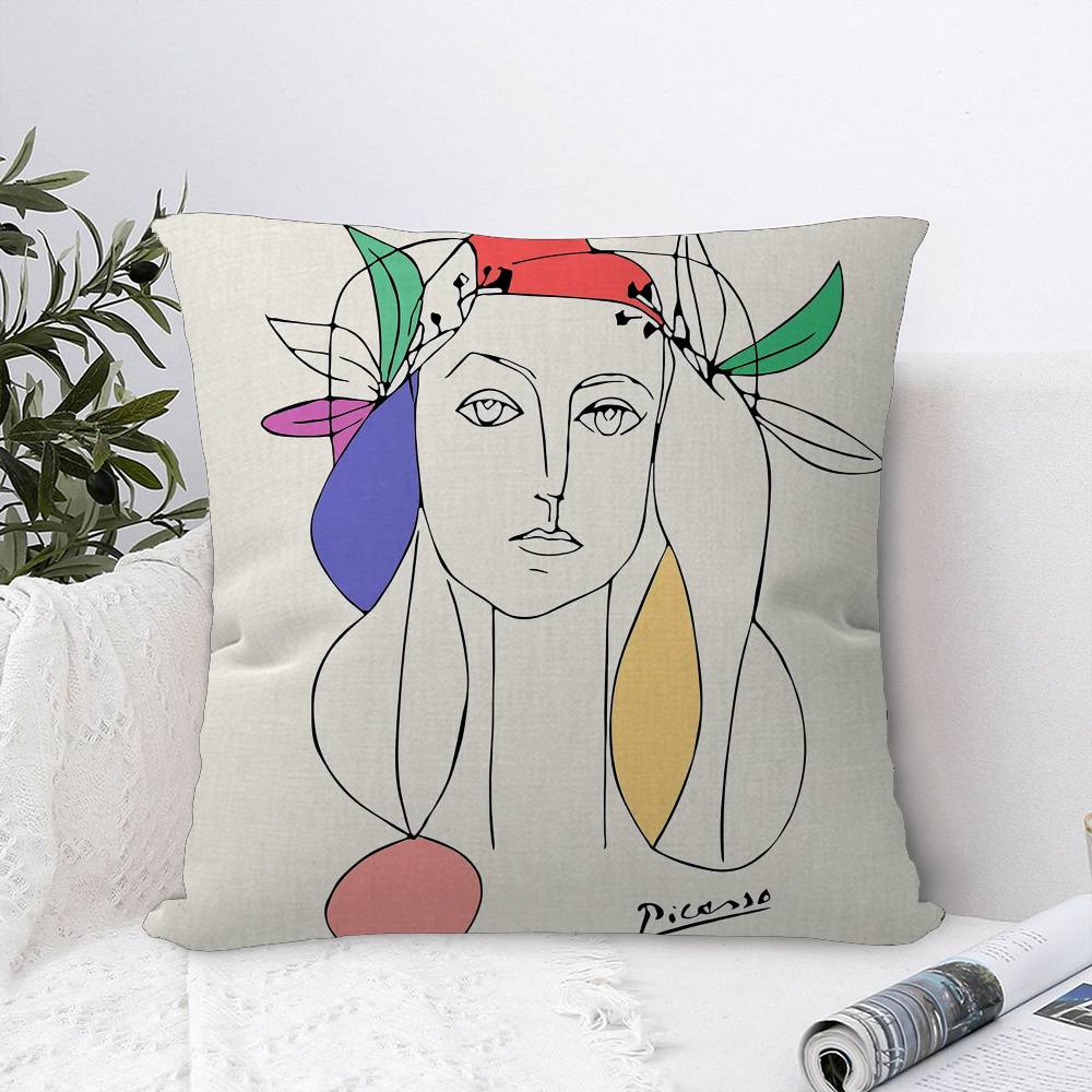 Abstract Vintage Minimalist Face Body Pillow Cushion Cover Pillowcase Living Room Sofa Home Decor Customized