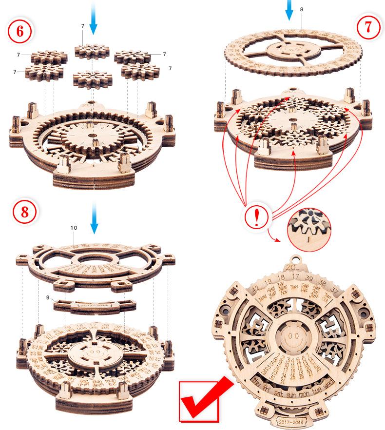 Drewniane Mechaniczne Koła Zębate Model Puzzle 3D Kreatywny Prezent Dla Dzieci Zabawka do Nauki Przez Praktykę Łamigłówka Edukacyjna Zabawna Aktywność