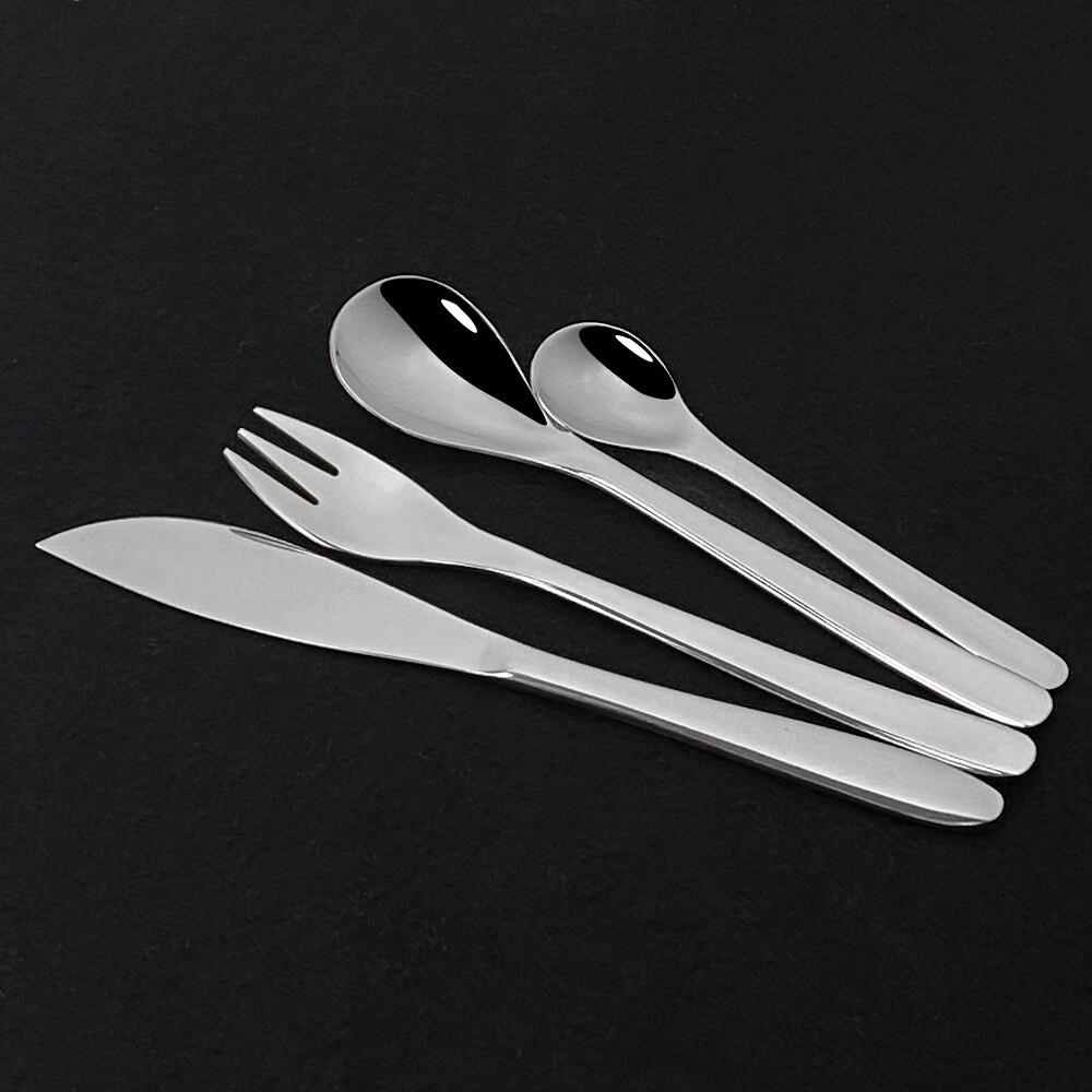 24Pcs Dinner Black Gold 304 Stainless Steel Dinnerware Set Knife Fork Coffee Spoon Kit Cutlery Set Kitchen Tableware Silverware Set