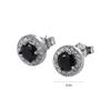 Vintage Simple Hip Hop Handsome Cool Mini Round Ear Stud Crystal Man Earrings Korean Style Ear Stud