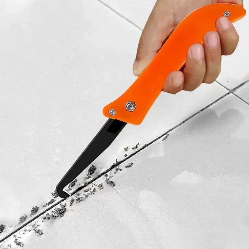 

Профессиональный нож для зазоров в керамической плитке, складной нож для создания красивых швов, инструмент для зачистки швов, инструмент для прорезки щелей, инструмент для удаления затирки красный