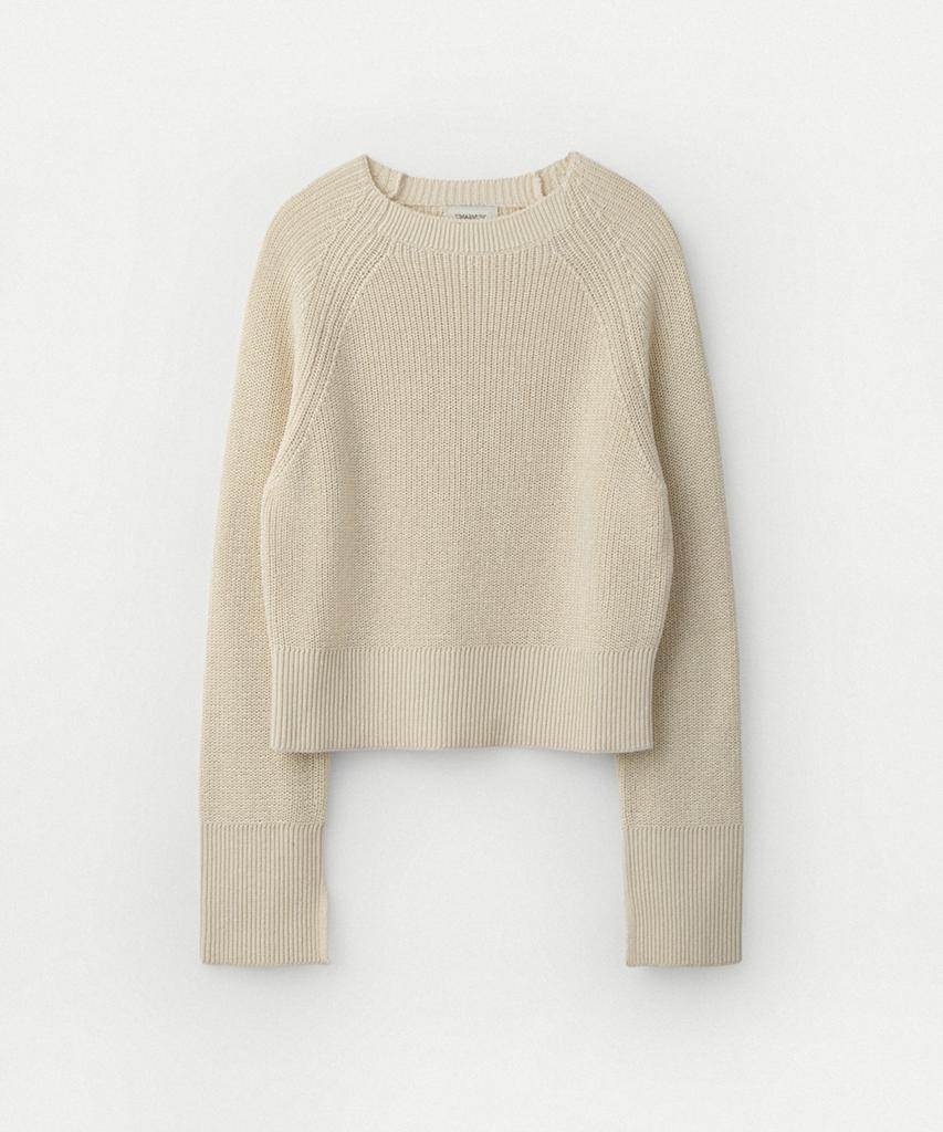 UMARMUNG Italian Orgarnic Cotton Yarn Ribbed Pullover_Paper