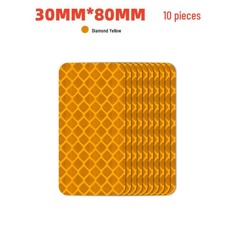 Waterproof Reflective Stickers for Cars, Motorcycles, Helmets, Bicycles—Scratch-Resistant Night Safety Patches