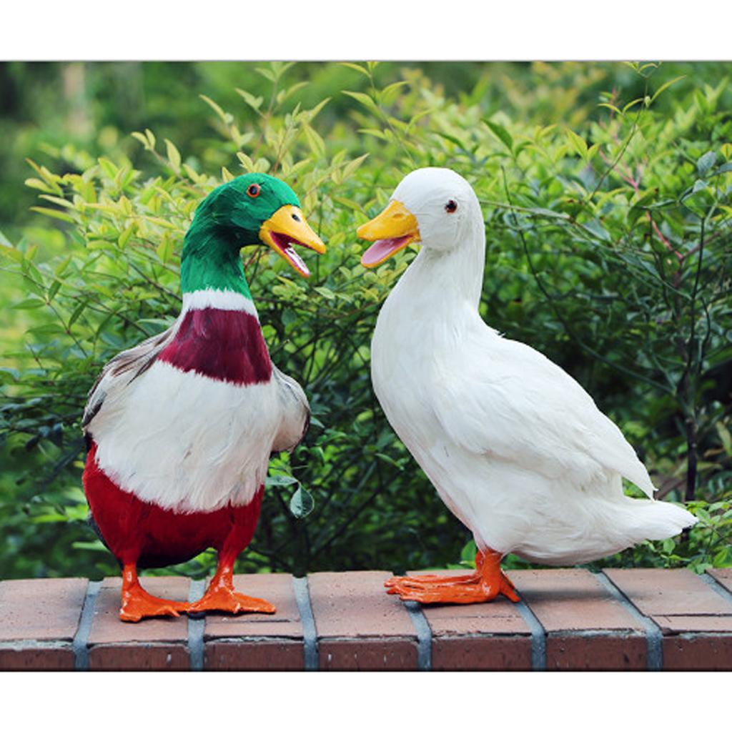 Decorative Duck Sculpture Realistic Outdoor Statue for Pond Water Garden Park Lawn Ornament