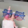 1/6 Pcs Cute Kitten Shaped Kids Sunglasses  New Gradient Candy Color Decor Shades for Girls Ins Trendy Design Sun Glasses