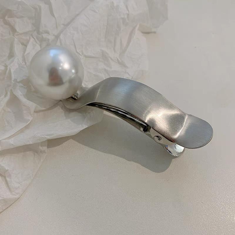 

Модная металлическая заколка для волос с жемчугом, темпераментный зажим-уточка, шпилька, инструменты для укладки волос, женские аксессуары для волос, заколка