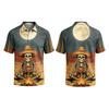 Men's Halloween Printed Short Sleeve Shirt for Party and Daily Wear