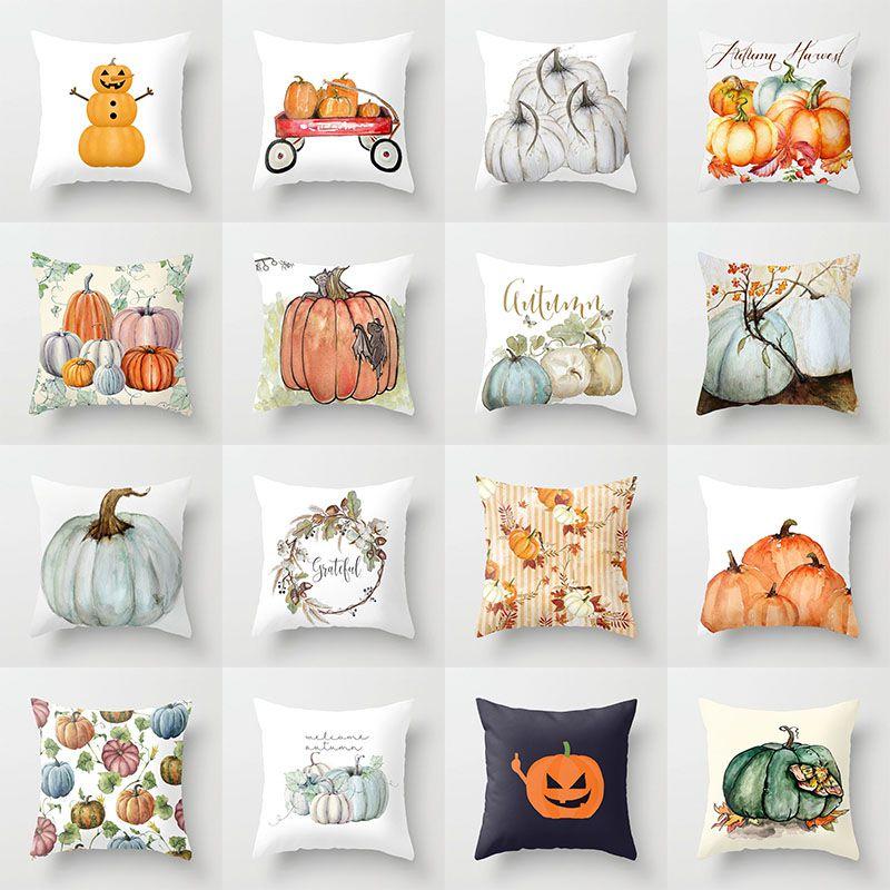 Beautiful Festival Decoration Pumpkin Pillow Cover With Invisible Zipper