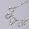 Women Exaggerated Jewelry Love Full Rhinestone Light Luxury Temperament Choker Personality Trendy Fashion Necklace For Women
