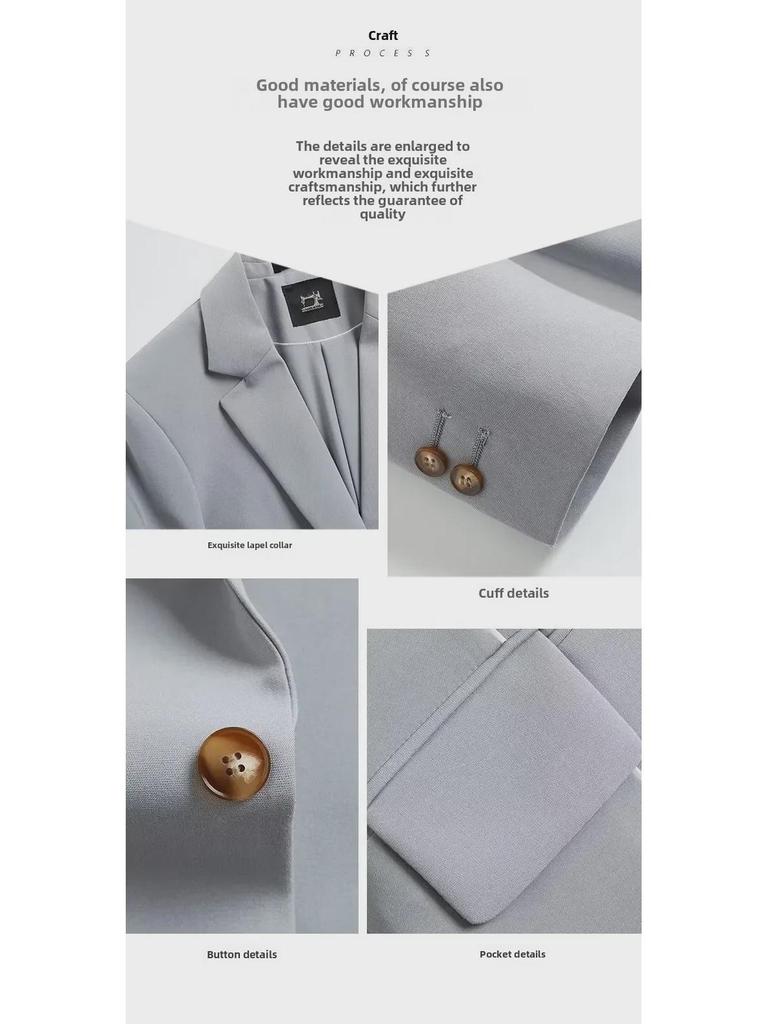 Men's Loose Korean Style Casual Suits - High-End Spring/Summer Jackets
