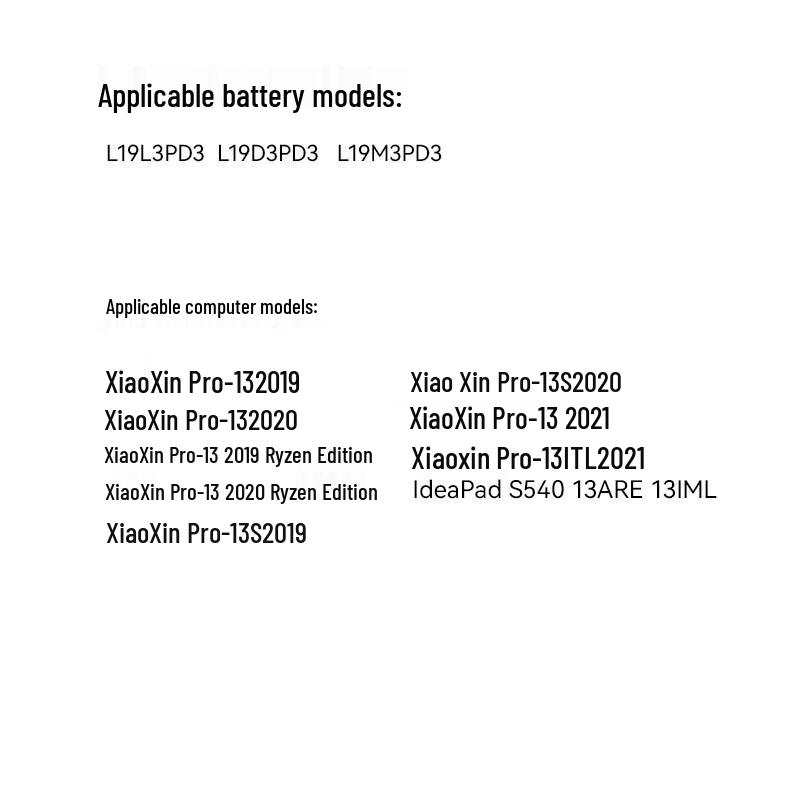 Llano Replacement Laptop Battery for Lenovo Xiaoxin Pro-13