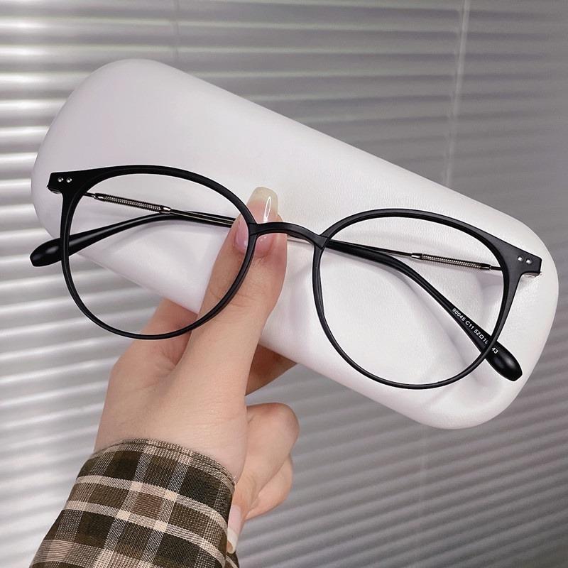 Anti Blue Eyeglasses Korean Retro Round Anti Radiation Glasses Metal Frame Eyeglasses For Women/Men