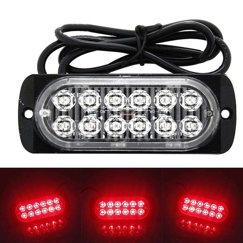 12 LED Car Truck Urgent Always Bright Light DC12V-24V 36W Fits For Auto DRL Car Truck Amber Super Bright Car Accessories