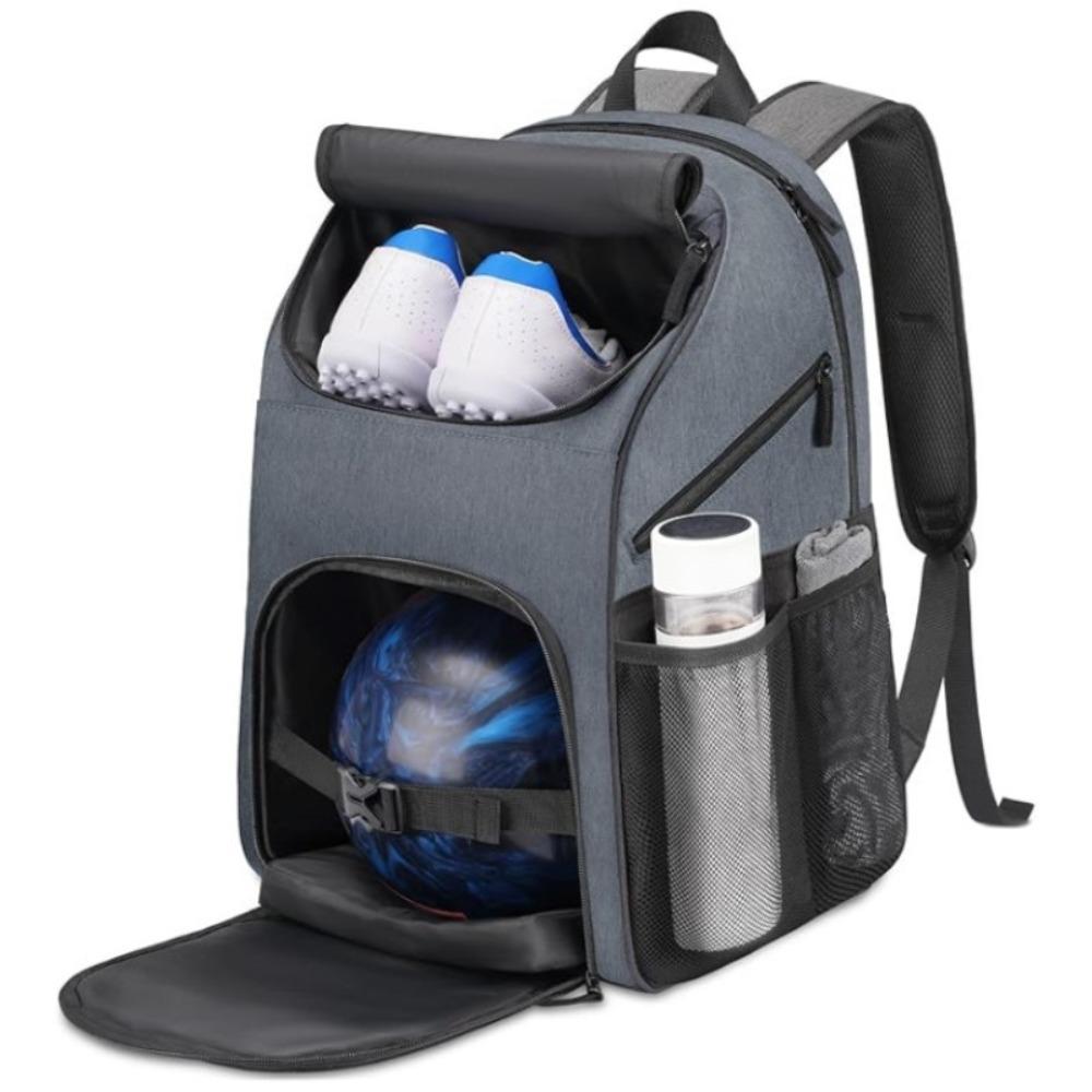 Foam Padded Bowling Ball Bag Large Capacity Bowling Tote Bag Bowling Backpack  for Men Women серый