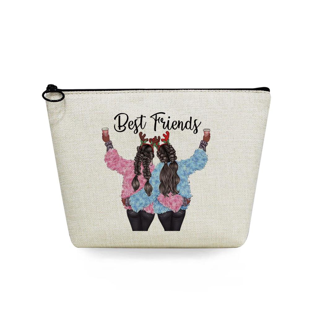 Women Sisters Print Cosmetic Bag Toiletries Organize Travel Storage Case 6726