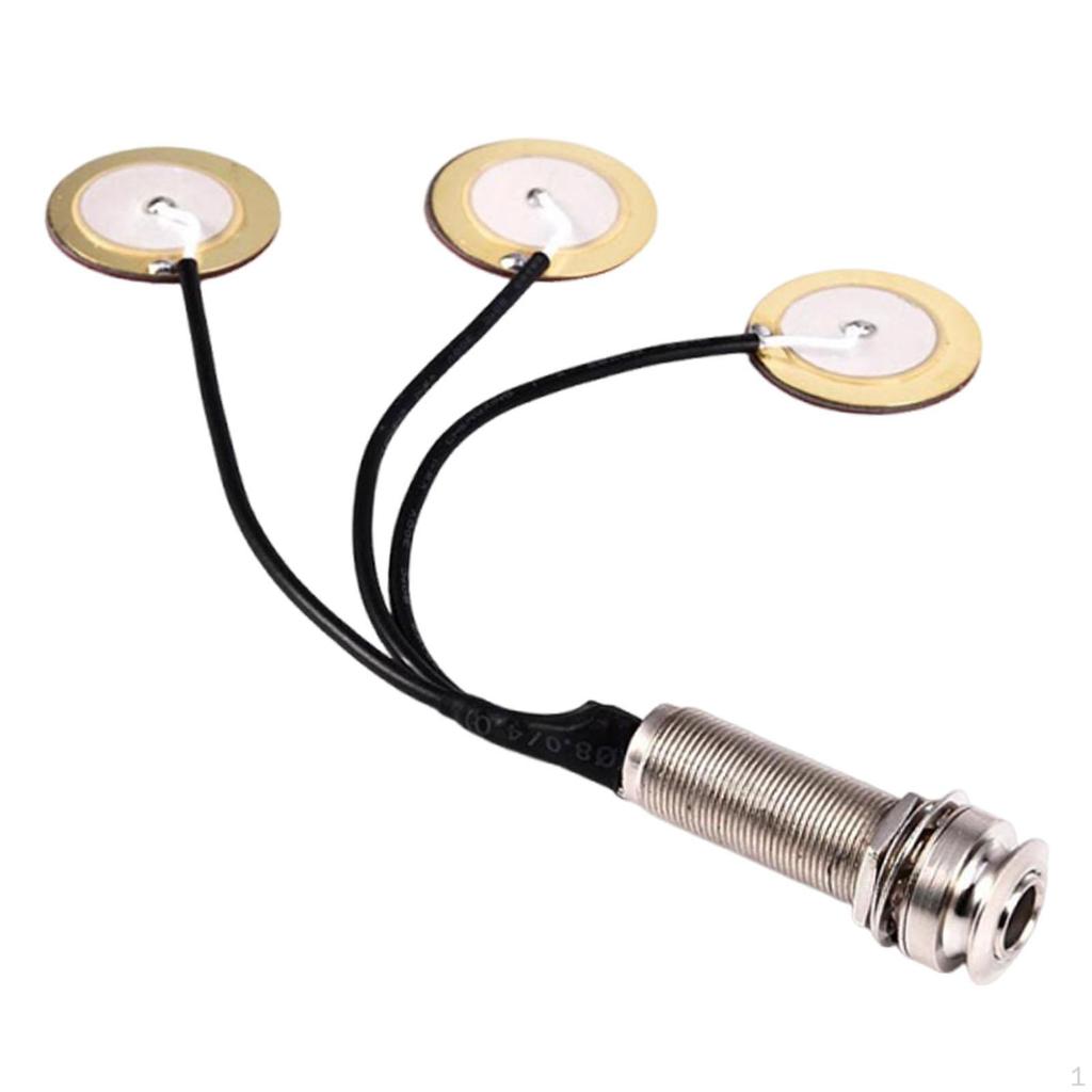 Non Drill Pickup Self Sticky Easily Install Multifunctional with 90mm Cable for Live Performance