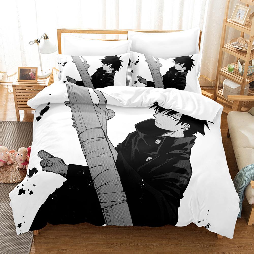 Three-Piece 3D Digital Printing Quilt Cover Pillowcase Bedding