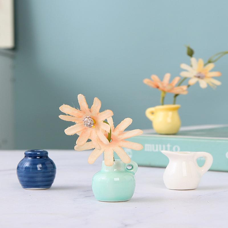 Mini Wazon Magnes na Lodówkę Kreatywna Magnetyczna Kompozycja Kwiatowa Obiekt Dekoracyjny DIY Magnesy na Lodówkę