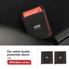 2Pcs Car Seat Belt Buckle Protector Clip Anti-collision Cover For Infiniti JX35 G25 G37 FX FX37 FX50 EX35 EX25 EX37 ESQ M25 M35 S4