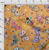 oneOone Cotton Flex Dark Yellow Fabric Butterflies Sewing Fabric By The Yard Printed Diy Clothing Sewing Supplies 40 Inch