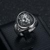 Vintage 316L Stainless Steel Animal Lion Pattern Rings for Men Women Punk Fashion Lion Head Ring Party Jewelry Gift Accessories