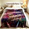 Elefanten-Thema Weiche Decke Personalisierter Benutzerdefinierter Name Textdruck Warme Decke Zuhause Sofa Schlafzimmer Dekoration