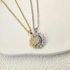 Coppia Sole e Luna Semplice Micro-incrostato Magnetico Impilabile Moda Regalo Collana Ciondolo