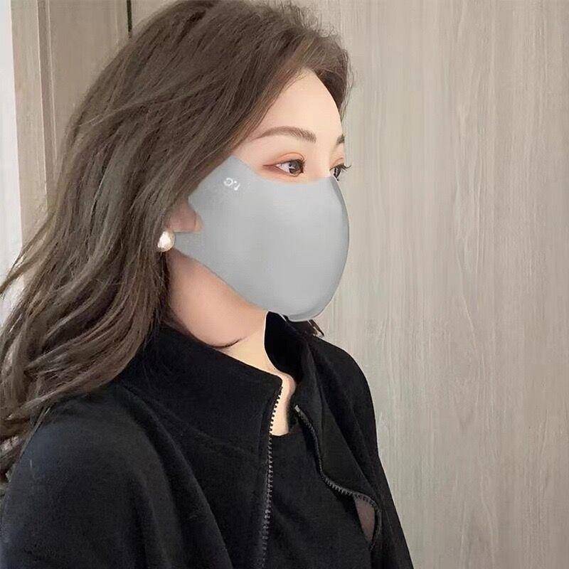 Sunscreen Mask for Women, Eye Protection, Breathable, Summer Ice Silk Mask, UV Protection, Lightweight Sunshade, Cycling