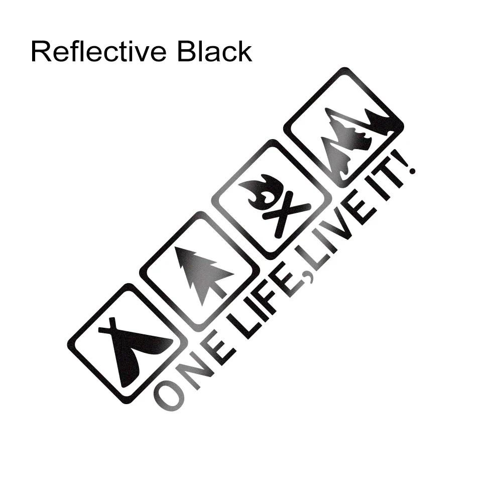 

Car Sticker One Life Live It Camping Outdoor Sticker Creative Reflective Decal For Vehicle Auto Body Window Decor Accessories 30cm x 10cm