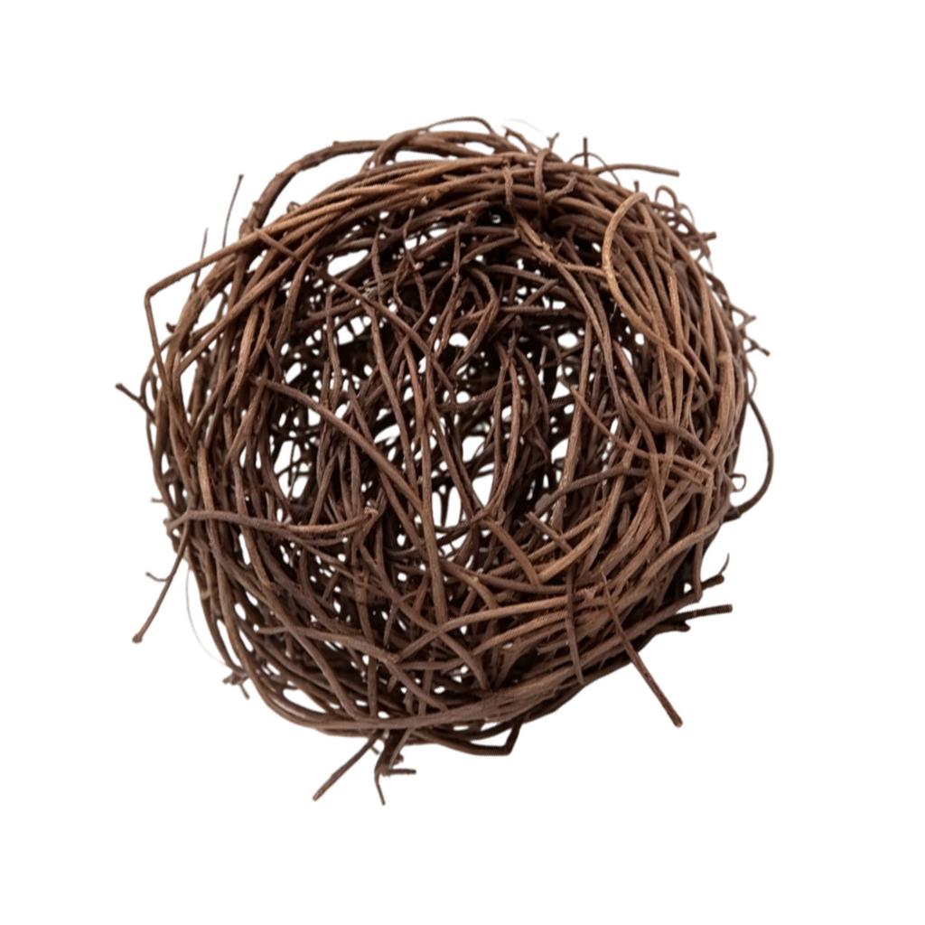6Pcs Handwoven Bird Nests Artificial Natural Rattan Nests for Miniature Fairy Garden Decor XS 5x5x2cm 1.97x1.97x0.79in
