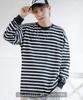 SIDE23-183 Striped Long-sleeved T-shirt