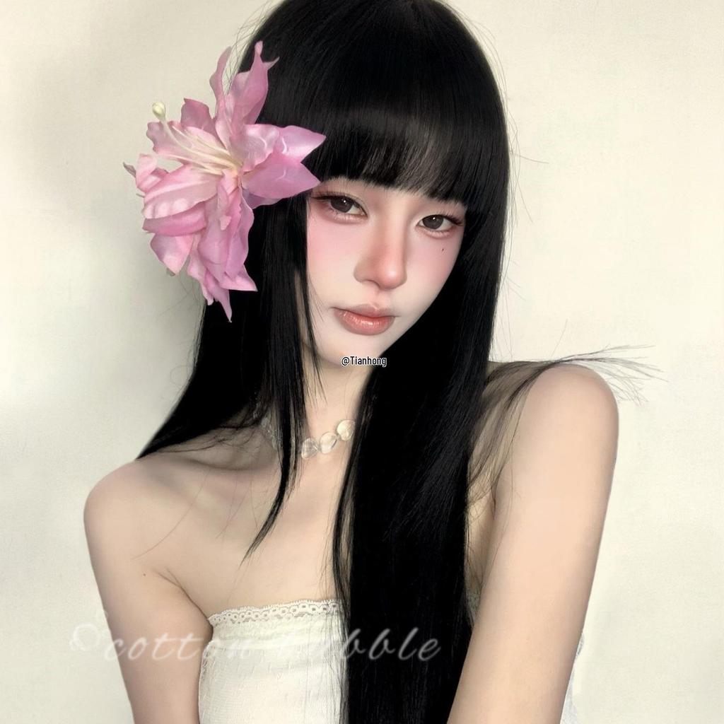 Chinese-Style Pink Lily Hairpiece: Women's Fairy Flower Hair Clip