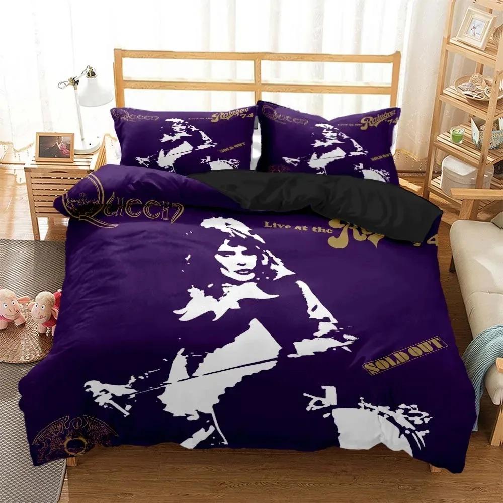 Königin Rockband Digital Printed Bedding for Boys Queen Bedding Set Soft and Comfortable Customized King Size Bedding Set