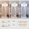 Fan Chandelier E27 Light Holder Ceiling Fan Lights with Remote Control Mute Dimmable Timing 3-blade for Living Room Study
