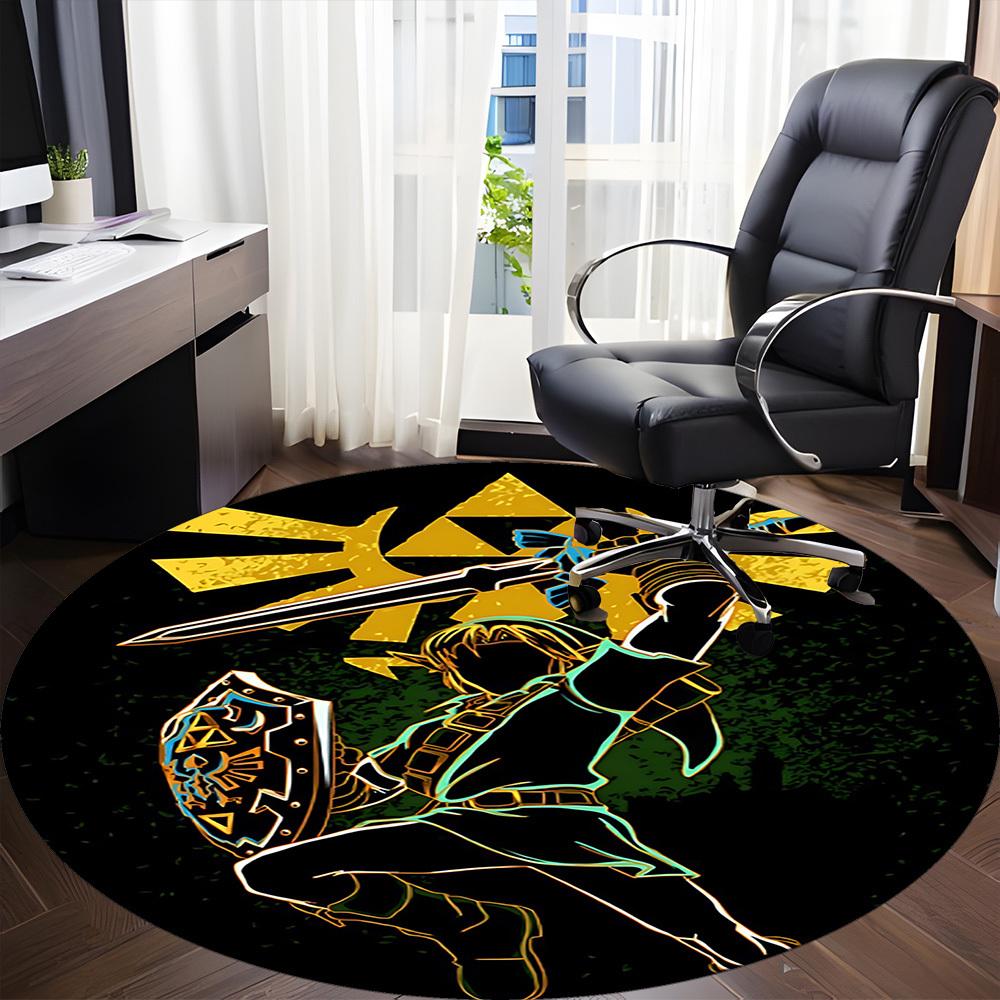1pc Legend of Zelda Office Round Area Rug, Under Office Chairs Bedroom Living Room Home Decor a1016241