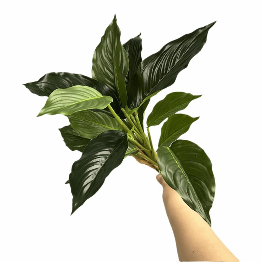 Creative 14 Leaves Artificial Plant Evergreen Green Scene Making Greenery Leaves Photo Props Plant Wall Wedding Ornament