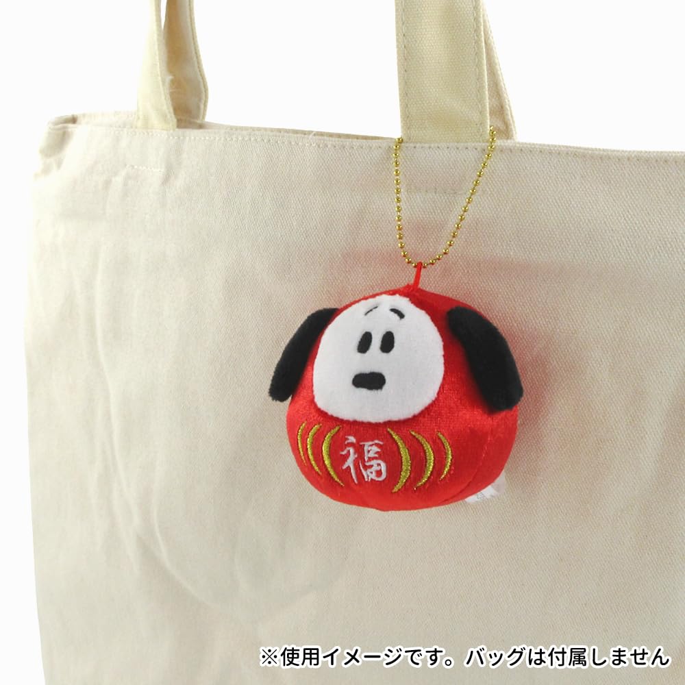 Sekiguchi Daruma Snoopy Mascot Plush Toy, H8.5cm