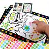 Non-Toxic 20 Sheets Kids Dot Coloring Book Diy Color Dot Cartoon Animal Drawing Mosaic Puzzle Stickers Children Creative Educational Toys