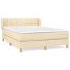 Cadre de lit avec matelas - Maison Exclusive - 140x190 cm - Sommier à lattes - Tissu crème