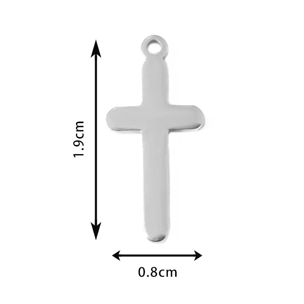 20pcs/lot Stainless Steel Cross Charms Pendants For Jewelry Making Christian Cross Jewelry Making Charms Connector Accessories