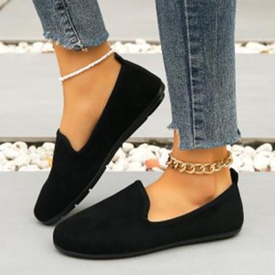 Spring and Autumn Footwear Large Size Soft-soled Round Head Shallow Mouth and Low Single Shoe Women's Shoes