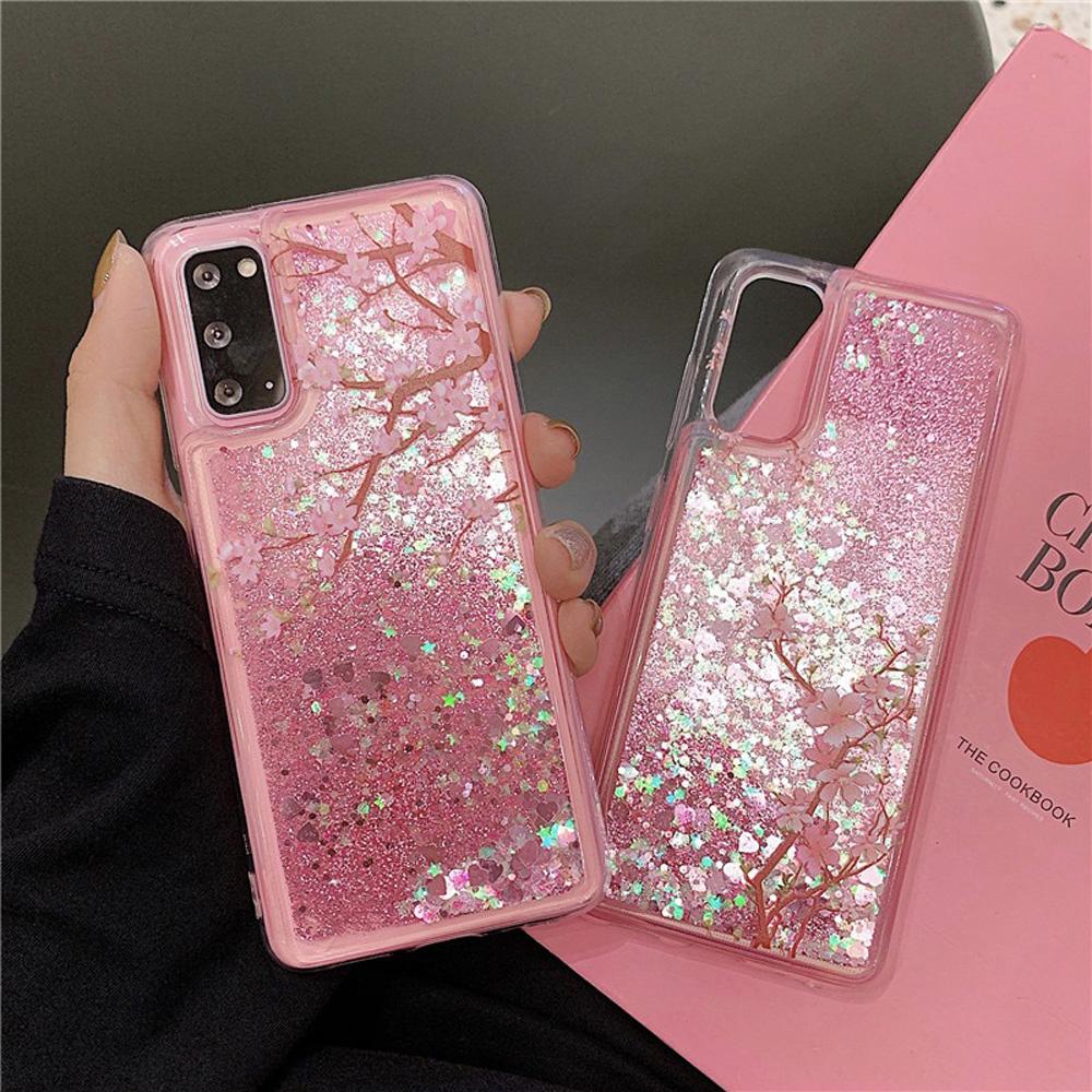 Dynamic Liquid Glitter Quicksand Phone Case For Samsung Galaxy S23 S22 S21 S20 S10 Ultra Plus Note 20 A32 Soft Silicone Cover