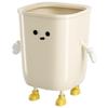 Cute Cartoon Trash Can with Paper Holder - Large Capacity for Home, Dorm, or Bedroom Use