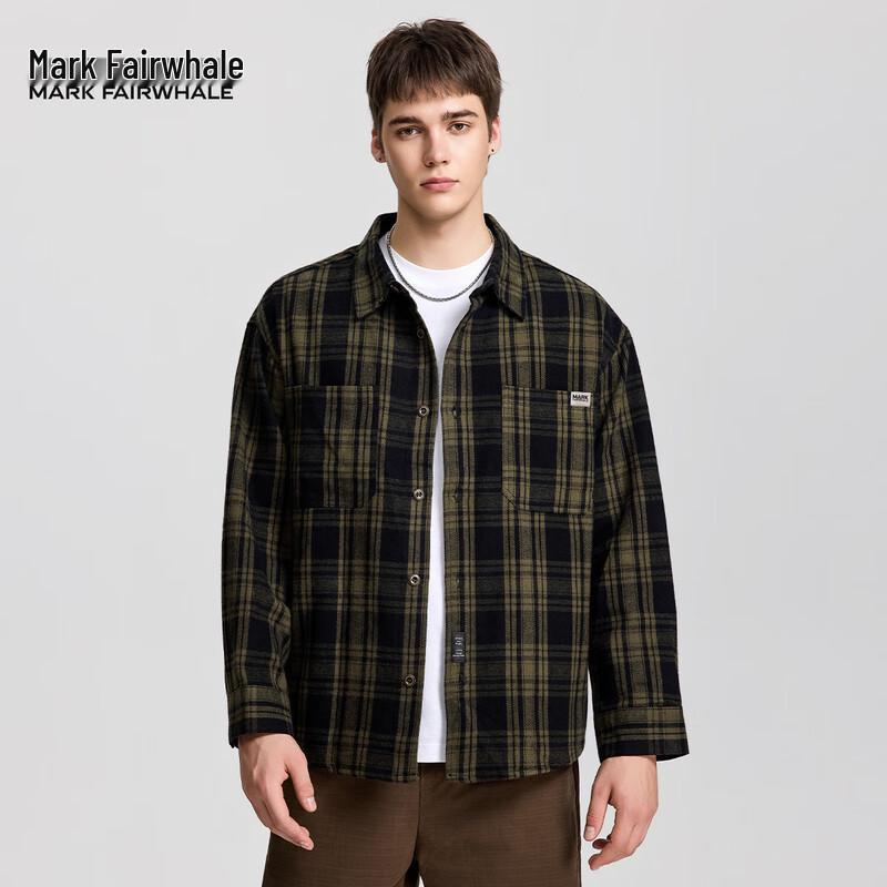 Mark Fairwhale Men s Japanese Retro Plaid Casual Shirt L