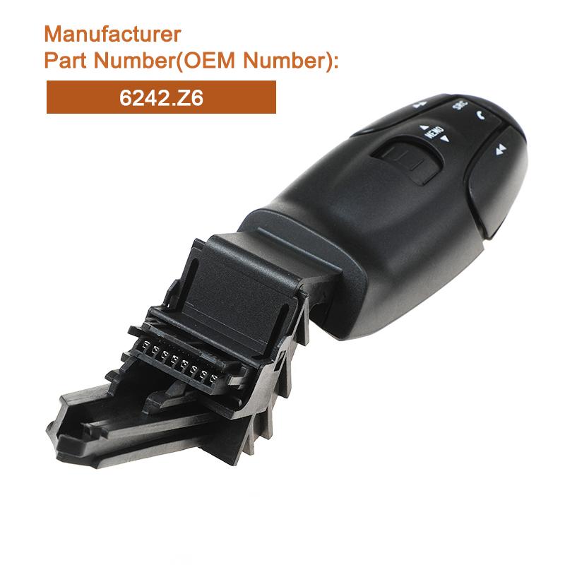 6242.Z8 6242.Z6 6242.Z9 Cruise Pole Switch with Speed Limit for Peugeot 207 208 307 406 Parker Partner, Citroen C3/4/5