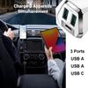 3-Port USB 2.4A and USB-C PD Car Charger - BOOLING - White - Cigarette Lighter Plug - Universal