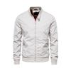 Men's Black Waterproof Bomber Jacket Stand Collar Zipper Casual Outerwear