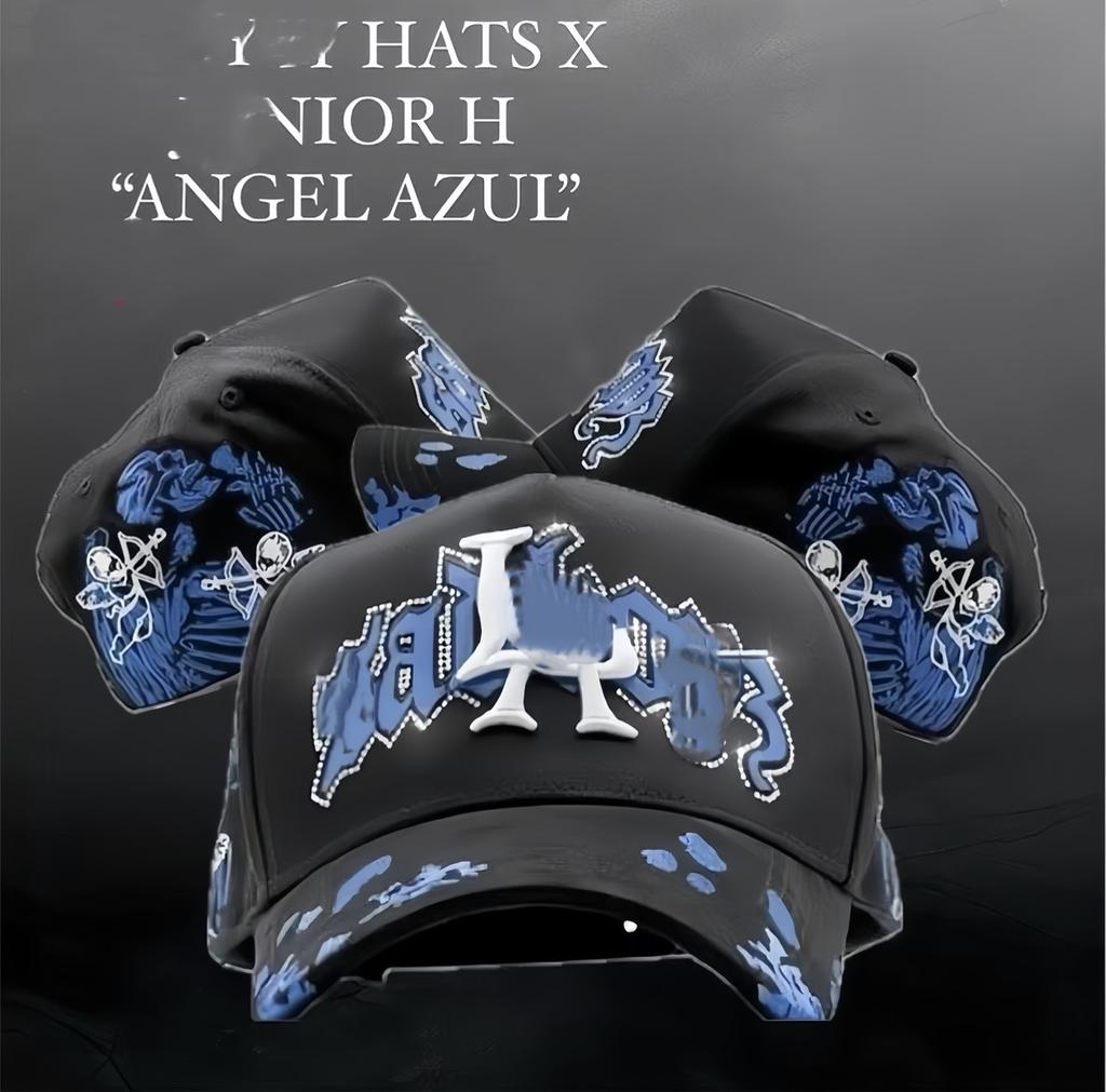 Wholesale Yo No Pesco Star Satin Lined Terry Dobby Embroidered Bling Sports Cap 5 Panel Rhinestone Brim Baseball Caps Barbas