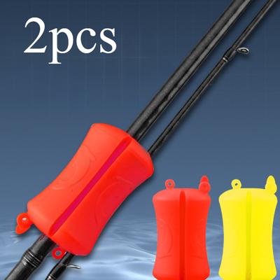 2pcs Fishing Rod Stopper Silicone Tackle Fishing Rod Fixed Ball Pods Protection Anti-Collision Rod Retractor Holder Accessories