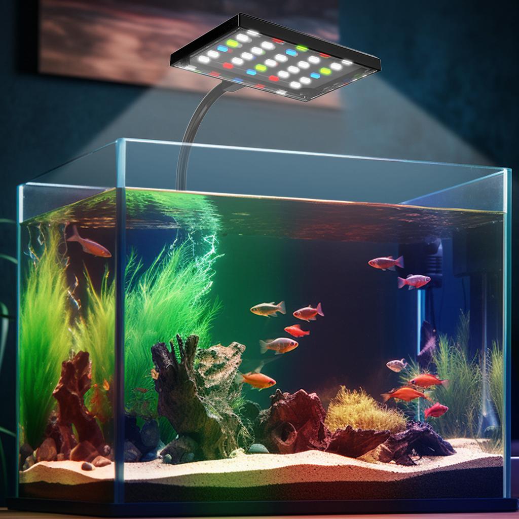 Dimmable Full Spectrum LED Aquarium Light USB Clip On Lamp for Fishtank Terrariums Landscaping Lighting Kits